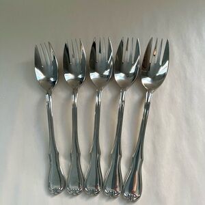 SET OF 5 Lenox Pine Grove Stainless Soup Spoon Spork 18/10 Vietnam 7 3/8"